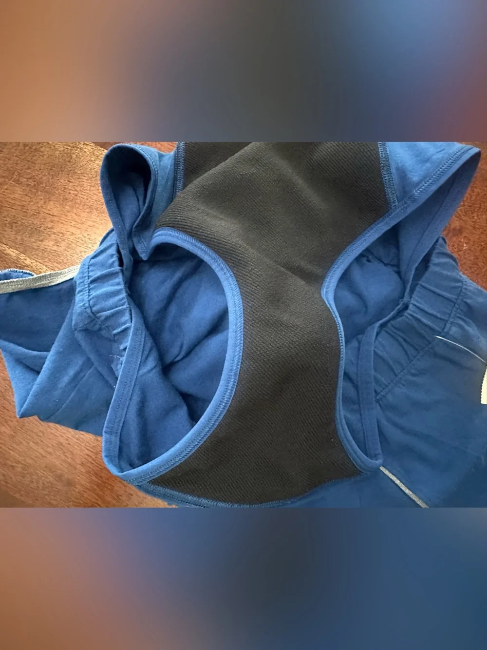 Thinx Blue Teens Night / Period Shorts with Gray Trim